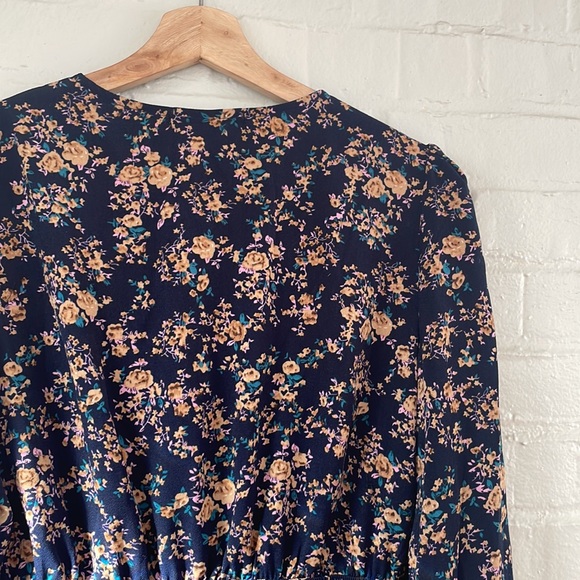 Cupshe Alison Ditsy Floral Peasant Sleeve Mini Dress - Picture 11 of 11